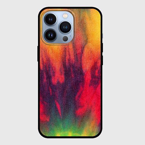 Чехол iPhone 13 Pro Огненный тай дай / 3D-Черный – фото 1