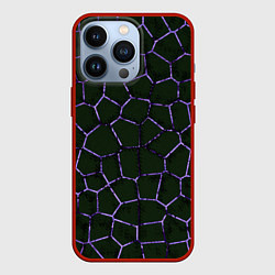 Чехол для iPhone 13 Pro Слабосветящаяся неоновая сетка, цвет: 3D-красный