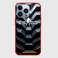 Чехол для iPhone 13 Pro CSGO объемная конструкция, цвет: 3D-красный