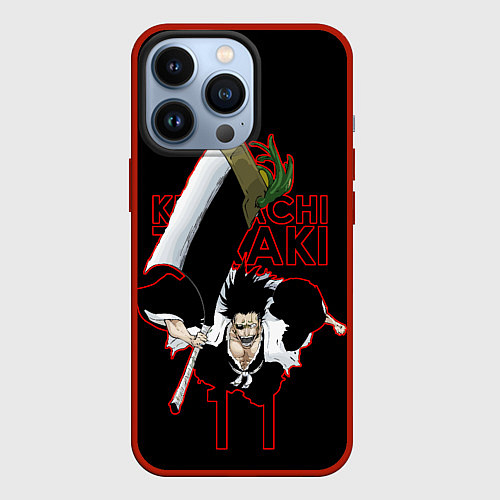 Чехол iPhone 13 Pro Кенпачи Зараки - Блич / 3D-Красный – фото 1
