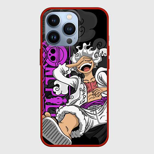 Чехол iPhone 13 Pro One piece - Gear 5- purple / 3D-Красный – фото 1
