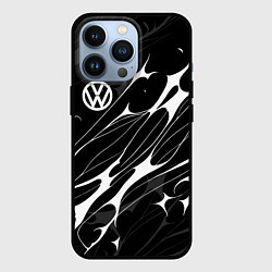 Чехол для iPhone 13 Pro Volkswagen - острые линии, цвет: 3D-черный