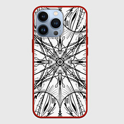 Чехол для iPhone 13 Pro Абстрактный контрастный паттерн, цвет: 3D-красный