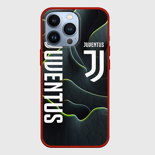 Чехол iPhone 13 Pro Juventus dark green logo / 3D-Красный – фото 1