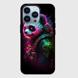 Чехол для iPhone 13 Pro Cyberpunk panda, цвет: 3D-черный