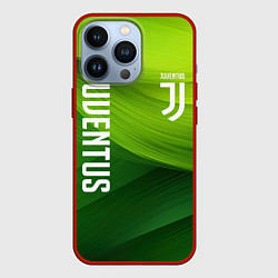 Чехол iPhone 13 Pro Ювентус лого на зеленом фоне