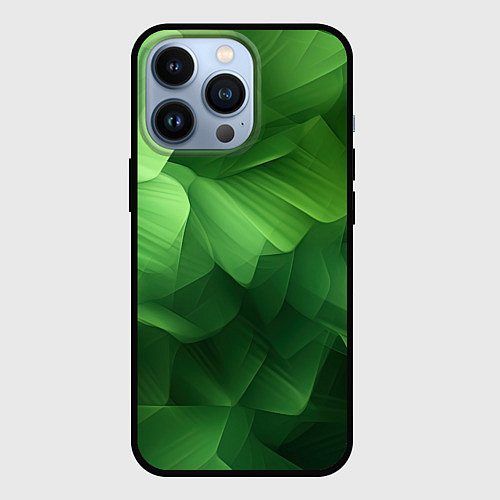 Чехол iPhone 13 Pro Green lighting background / 3D-Черный – фото 1