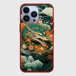 Чехол для iPhone 13 Pro Облачный дракон Irezumi, цвет: 3D-красный