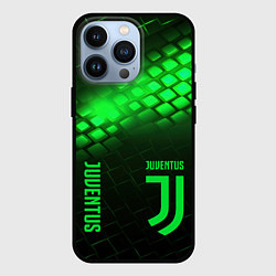 Чехол iPhone 13 Pro Juventus green logo neon