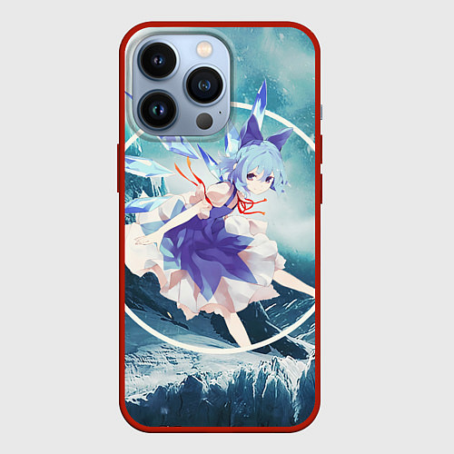 Чехол iPhone 13 Pro Touhou Project Чирно / 3D-Красный – фото 1