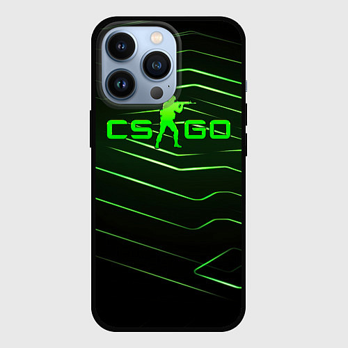 Чехол iPhone 13 Pro CS GO dark green / 3D-Черный – фото 1