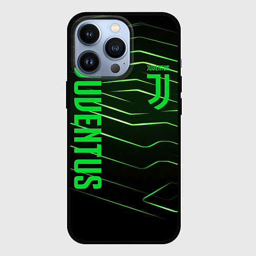 Чехол iPhone 13 Pro Juventus 2 green logo / 3D-Черный – фото 1