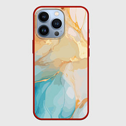 Чехол для iPhone 13 Pro Янтарь и бирюза, цвет: 3D-красный