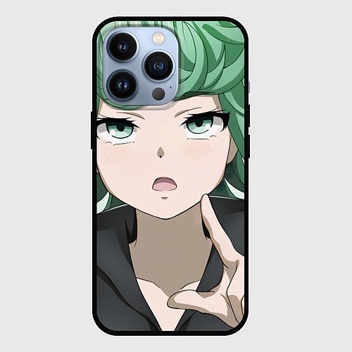 Чехол iPhone 13 Pro One Punch Man Тацумаки / 3D-Черный – фото 1