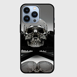 Чехол для iPhone 13 Pro Полированный череп, цвет: 3D-черный