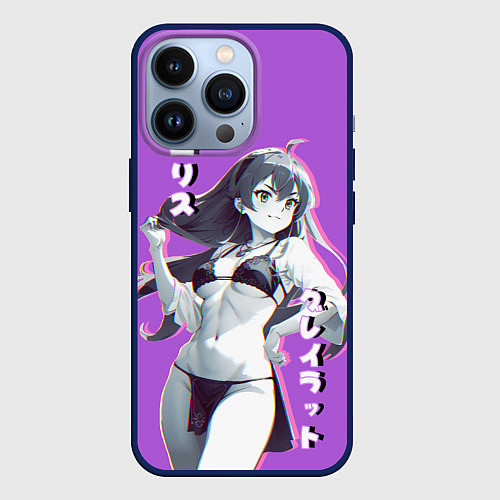 Чехол iPhone 13 Pro Эрис Грейрат в бикини / 3D-Тёмно-синий – фото 1