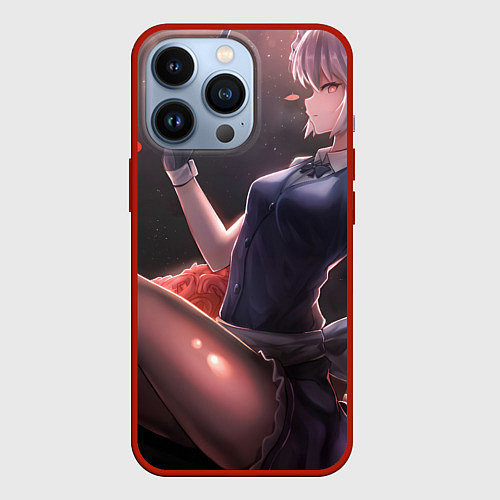 Чехол iPhone 13 Pro Touhou Project Сакуя Izayoi / 3D-Красный – фото 1