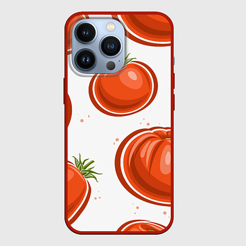 Чехол iPhone 13 Pro Помидорчики / 3D-Красный – фото 1