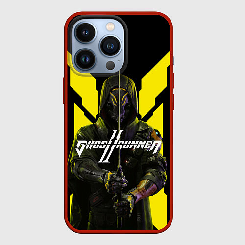 Чехол iPhone 13 Pro Кибер самурай ghostrunner 2 / 3D-Красный – фото 1