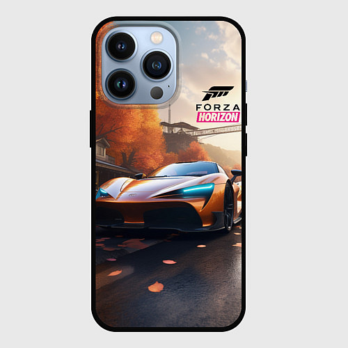 Чехол iPhone 13 Pro Forza Horison осенний пейзаж / 3D-Черный – фото 1