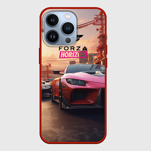 Чехол iPhone 13 Pro Forza street racihg / 3D-Красный – фото 1