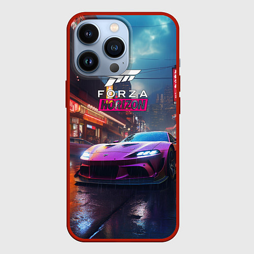 Чехол iPhone 13 Pro Forza Horizon game / 3D-Красный – фото 1