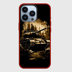 Чехол для iPhone 13 Pro Т54 танк, цвет: 3D-красный