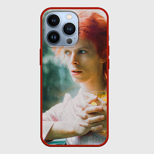 Чехол iPhone 13 Pro David Bowie in Haddon Hall / 3D-Красный – фото 1