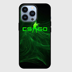 Чехол для iPhone 13 Pro CSGO green lines, цвет: 3D-черный