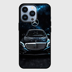Чехол для iPhone 13 Pro Mercedes Benz space background, цвет: 3D-черный