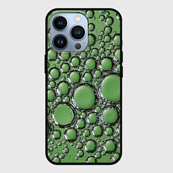 Чехол iPhone 13 Pro Пузыри в зелёной жидкости