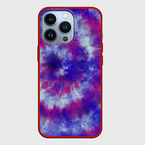 Чехол iPhone 13 Pro Tie-Dye дизайн / 3D-Красный – фото 1