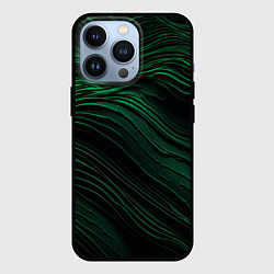 Чехол iPhone 13 Pro Dark green texture