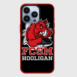 Чехол для iPhone 13 Pro FCSM hooligan, цвет: 3D-красный
