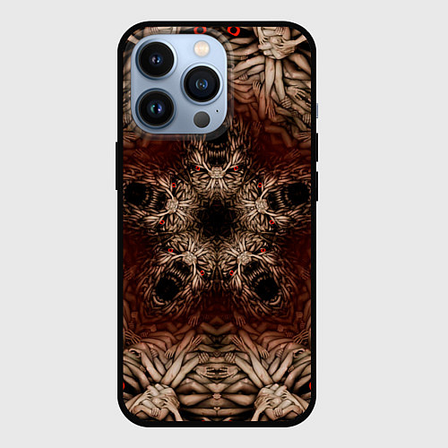 Чехол iPhone 13 Pro Зацикленный ужас / 3D-Черный – фото 1