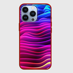 Чехол iPhone 13 Pro Синие фиолетовые волны