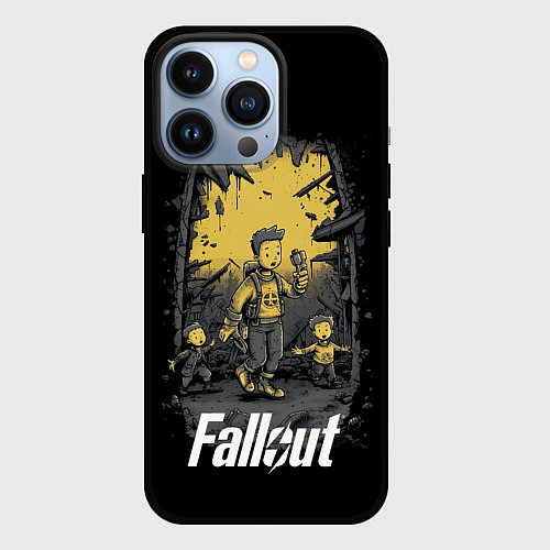 Чехол iPhone 13 Pro Fallout boys / 3D-Черный – фото 1