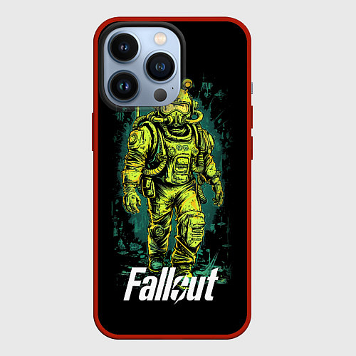 Чехол iPhone 13 Pro Fallout poster game / 3D-Красный – фото 1