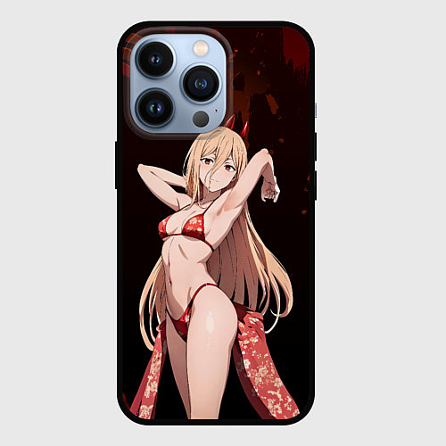 Чехол iPhone 13 Pro Пауэр в бикини / 3D-Черный – фото 1