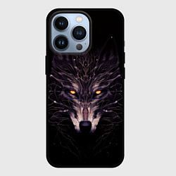 Чехол для iPhone 13 Pro Волк в кромешной темноте, цвет: 3D-черный
