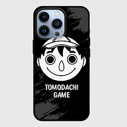 Чехол iPhone 13 Pro Tomodachi Game glitch на темном фоне