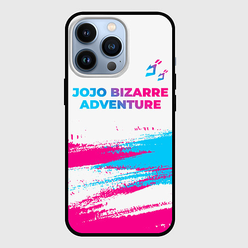 Чехол iPhone 13 Pro JoJo Bizarre Adventure neon gradient style: символ / 3D-Черный – фото 1