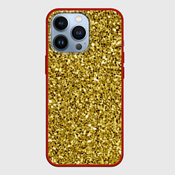 Чехол для iPhone 13 Pro Золотая крошка, цвет: 3D-красный