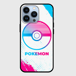 Чехол для iPhone 13 Pro Pokemon neon gradient style, цвет: 3D-черный