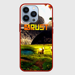 Чехол для iPhone 13 Pro Rust poster game, цвет: 3D-красный