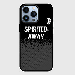 Чехол iPhone 13 Pro Spirited Away glitch на темном фоне: символ сверху