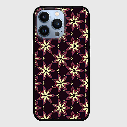 Чехол iPhone 13 Pro Стилизованные цвет красно-коричневый / 3D-Черный – фото 1