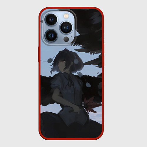 Чехол iPhone 13 Pro Touhou Project Aya Шамеймару / 3D-Красный – фото 1