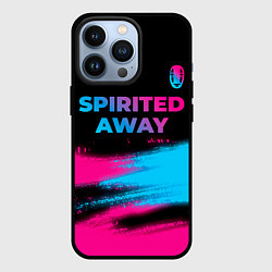 Чехол для iPhone 13 Pro Spirited Away - neon gradient: символ сверху, цвет: 3D-черный