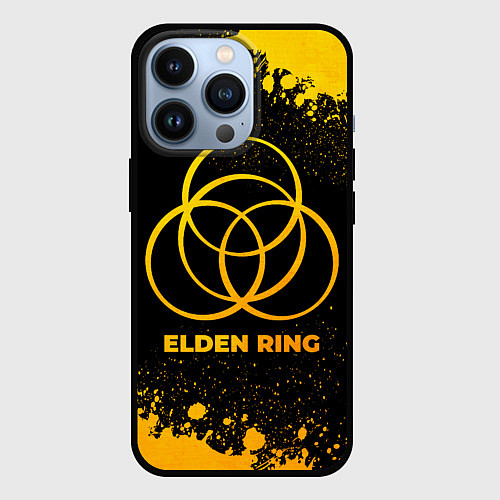 Чехол iPhone 13 Pro Elden Ring - gold gradient / 3D-Черный – фото 1